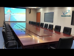 Motorized Retractable Monitor Integrating With Conference Discussion Unit, Microphone is retractable