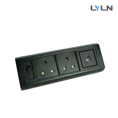 Convenient Installation Table Edge Mounted Socket With Fixture Sandblasted finish