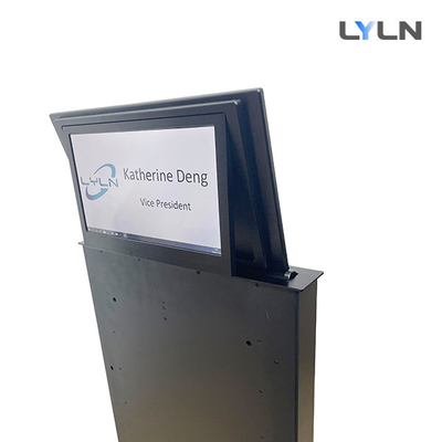 Motorized Retractable Monitor With 10.1 Inch Digital Nameplate for Displaying LOGO/Attendee's Information