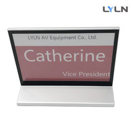 PVC Material Smart Digital Nameplate , 7.5 Inch Screen Table Name Plate