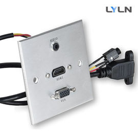 Conference Room AV Wall Plate , Integrated Audio Wall Plate 86 X 86mm