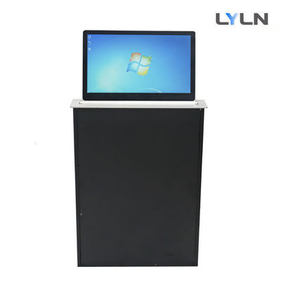 Motorized Retractable Monitor With Custom Top Panel 5mm Thick