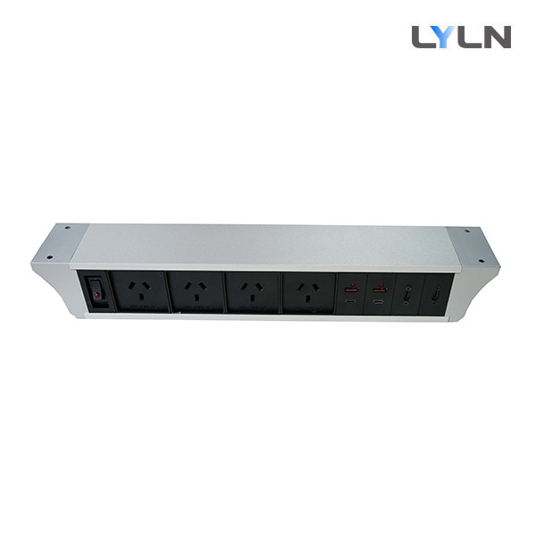 Sandblasted Aluminum Conference Table Socket Mounted Under The Table Edge