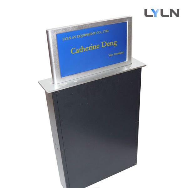 Motorized Retractable Digital Nameplate With Brushed Aluminum Material