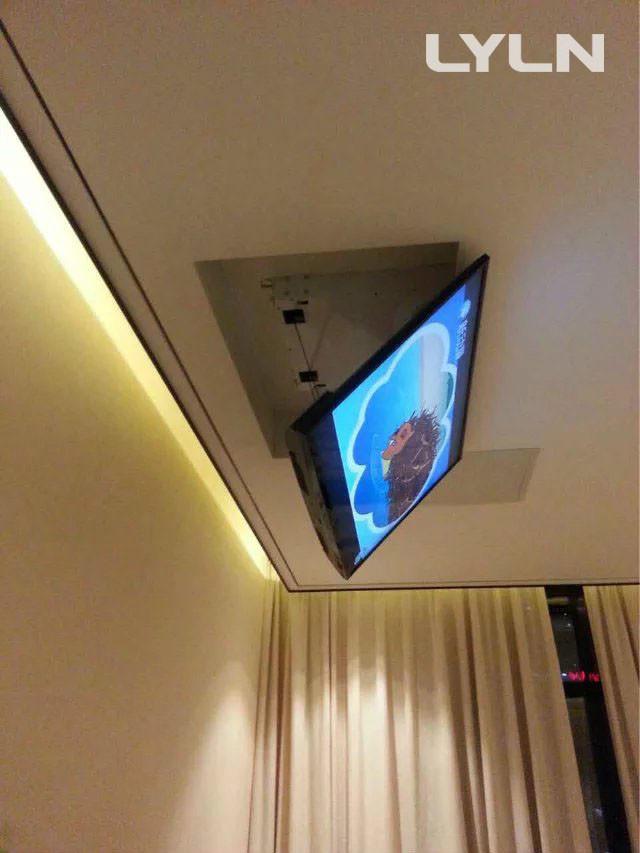 60kg Max Load Motorized TV Flip , Ceiling Flip Down Motorized Tv Mount